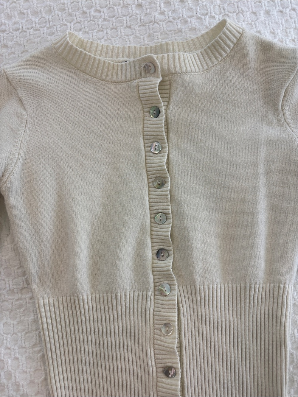 Frankie’s bikinis Cloud Knit Button-Up Cardigan - Cream - Picture 5 of 8